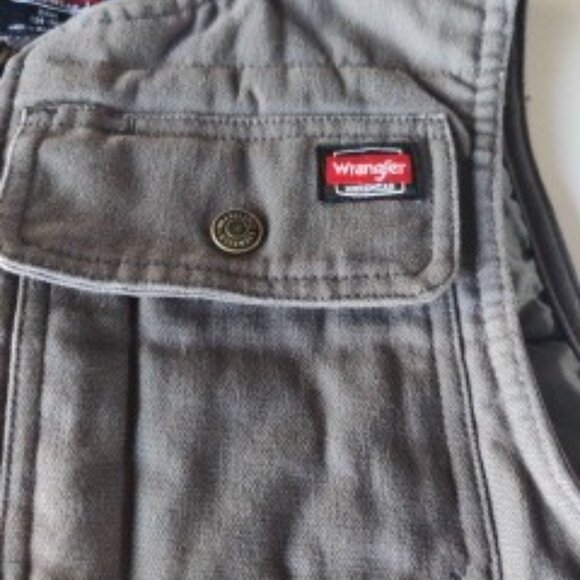 Men's WRANGLER Workwear Vest Size Small Gray Grey - Picture 3 of 6